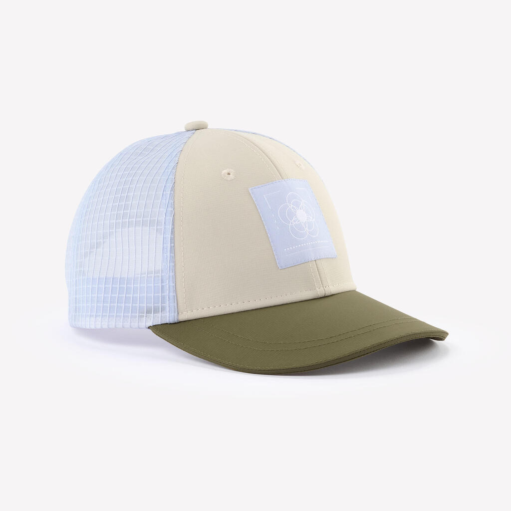 Kids’ Trucker hiking cap MH100, 7-15 years - Beige