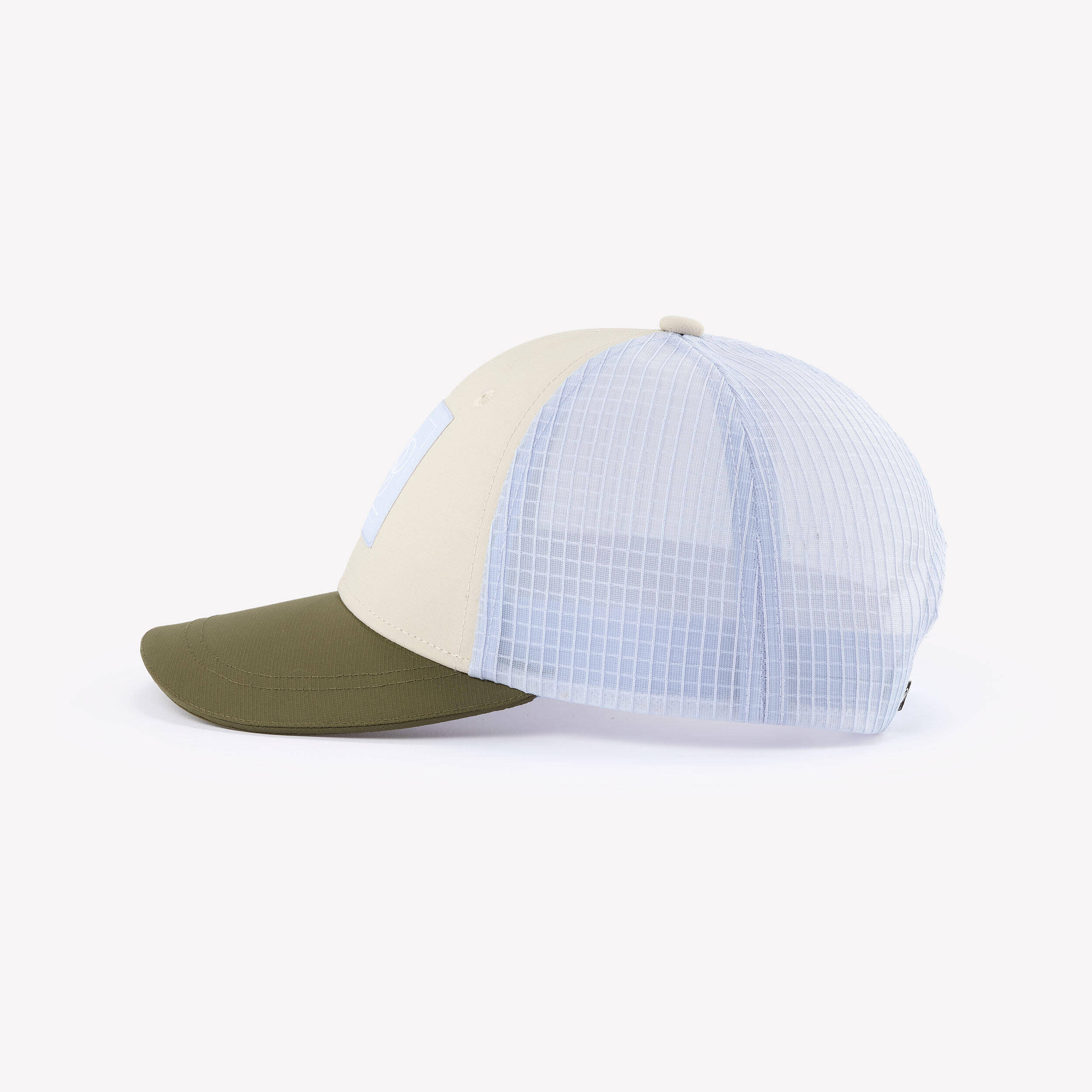Kids’ Trucker hiking cap MH100, 7-15 years - Beige -  5