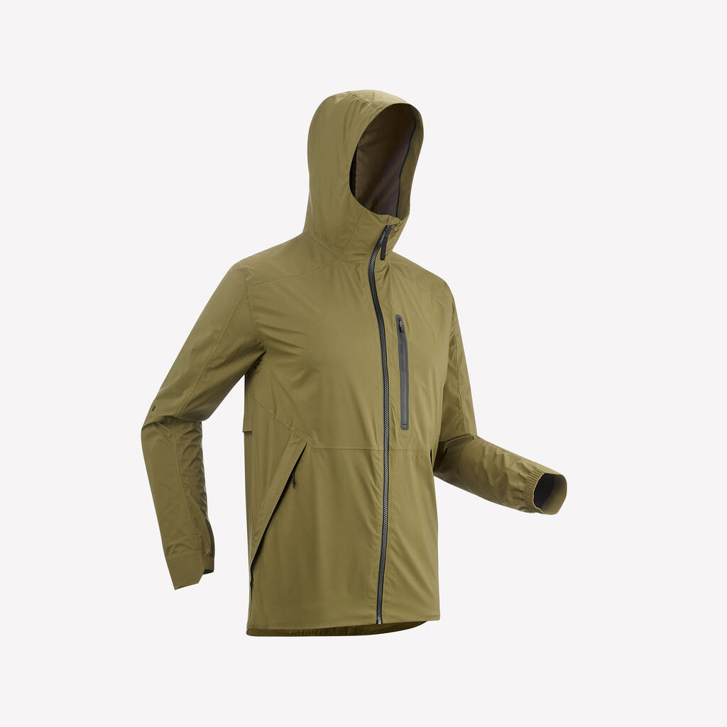 Men’s waterproof hiking jacket, MH500 Light V - Green
