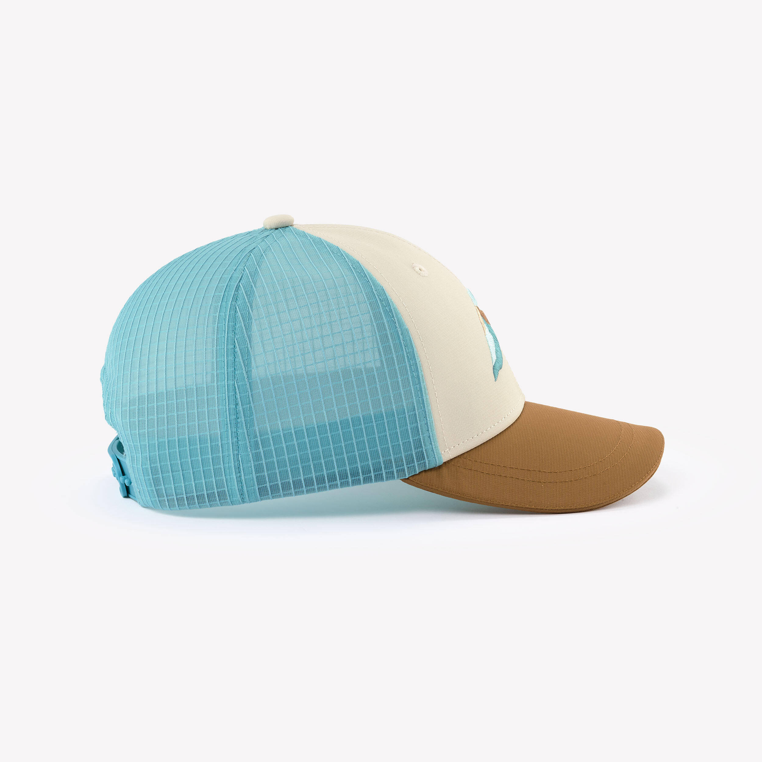 Kids’ Trucker hiking cap MH100, 7-15 years - Beige -  4