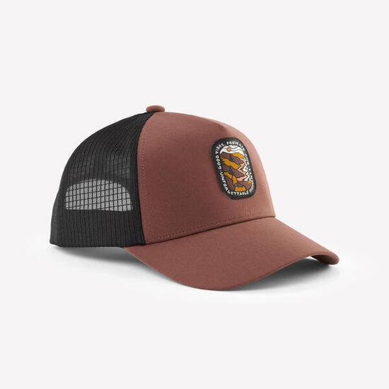 Gorra de montaña y trekking Adulto Forclaz Travel 500 Trucker verde oscuro