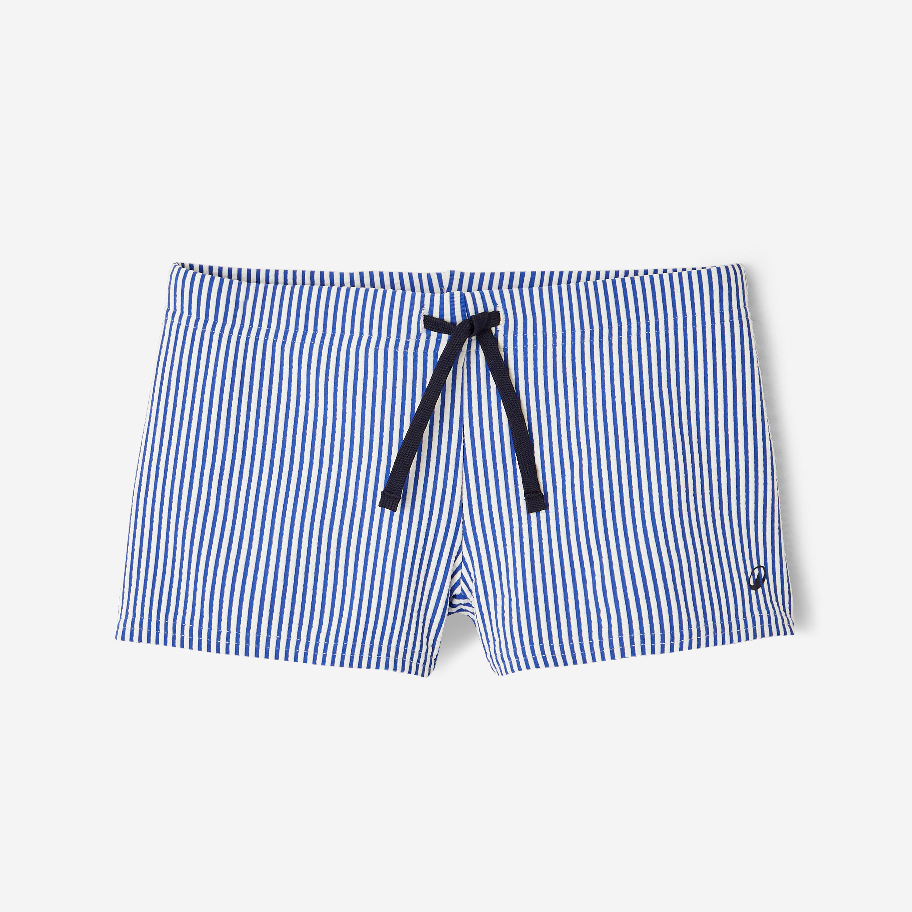 Bañador Niño Bóxer Natación Fiti Azul Rayas Texturizado 7/11