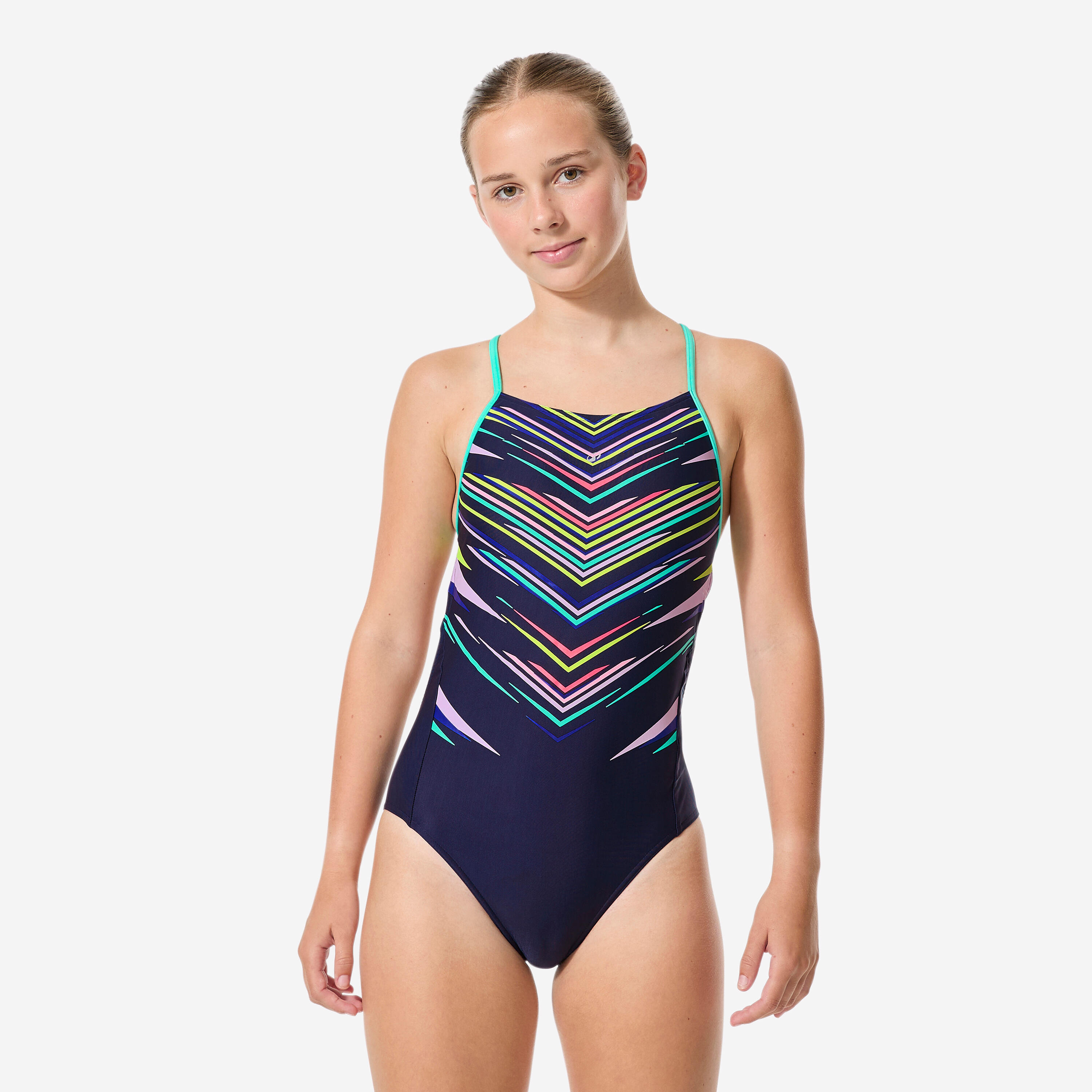 Decathlon Badeanzug Mädchen - Lexa Hero marineblau