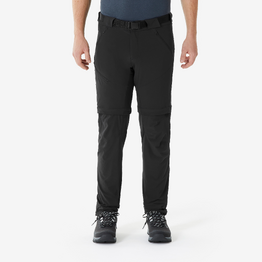 Pantalon modulable de randonnée homme, MH500 noir