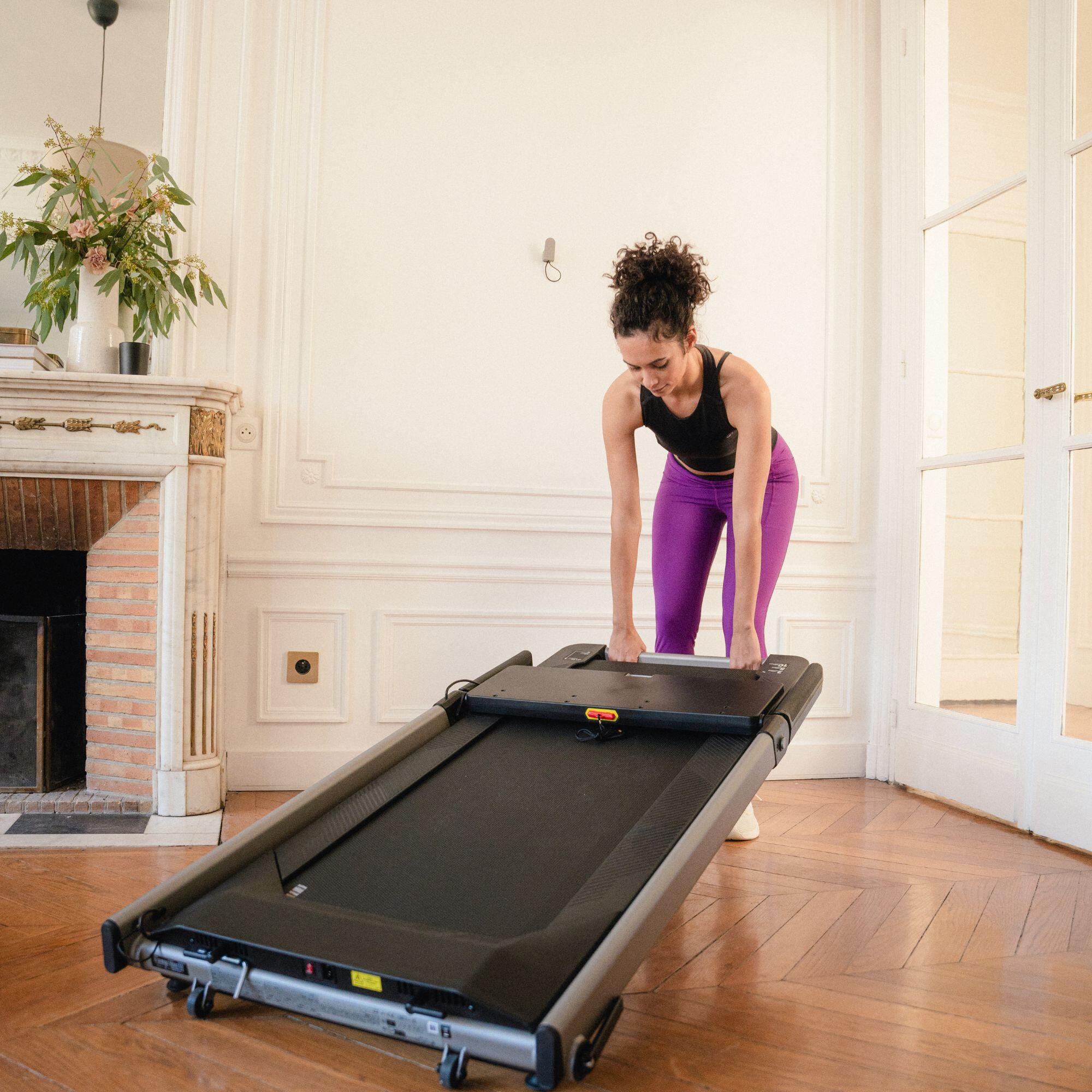 Compact Treadmill 14 km/h Convertible to Mirror - Run100 Milor Limited Edition