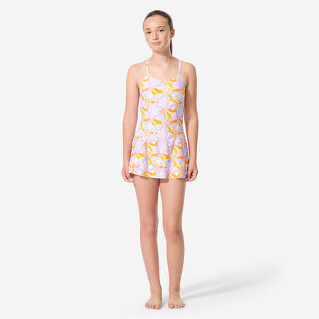 Купальник суцільний дитячий Lila зі спідничкою з принтом