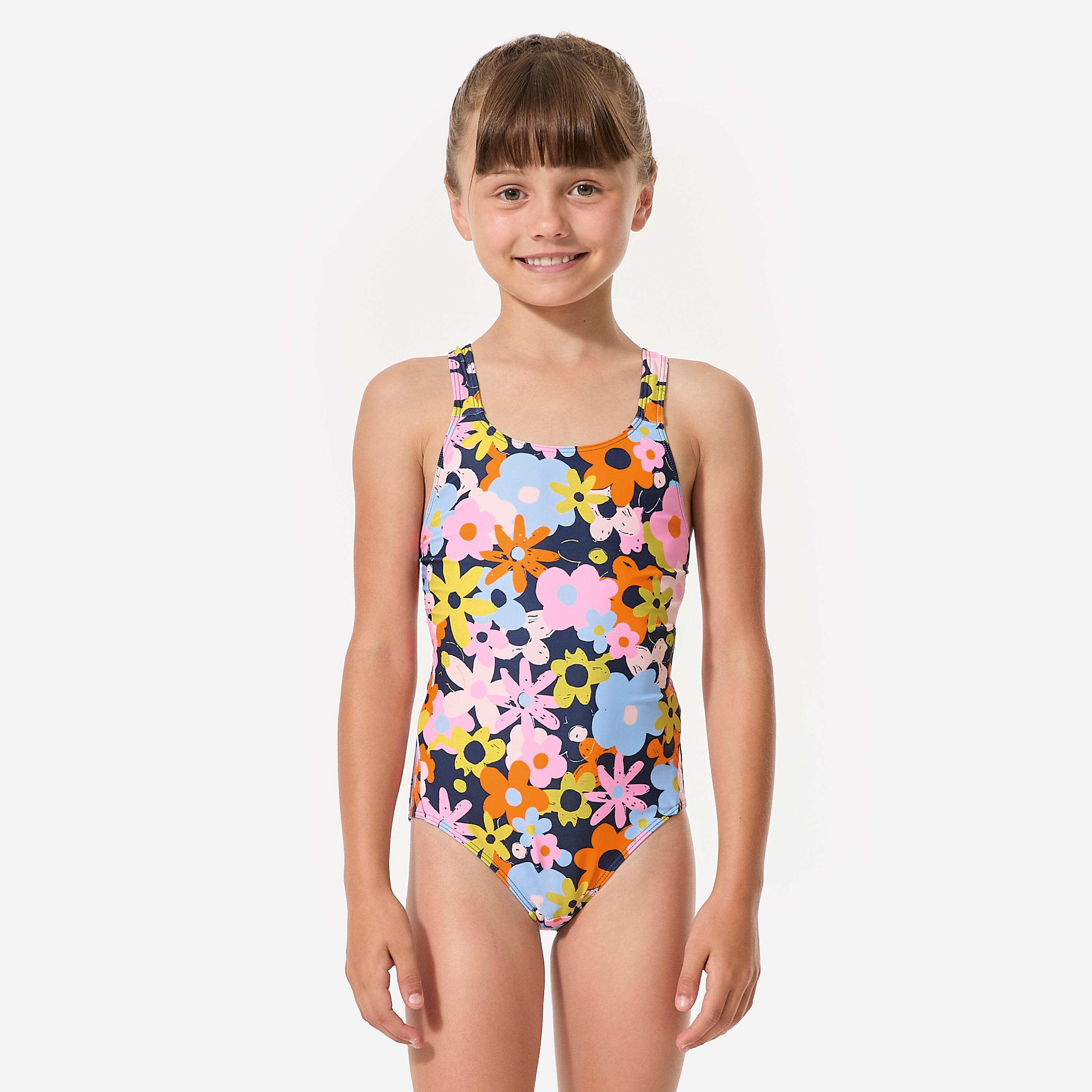 Decathlon Badeanzug Mädchen - Vega Lys marineblau