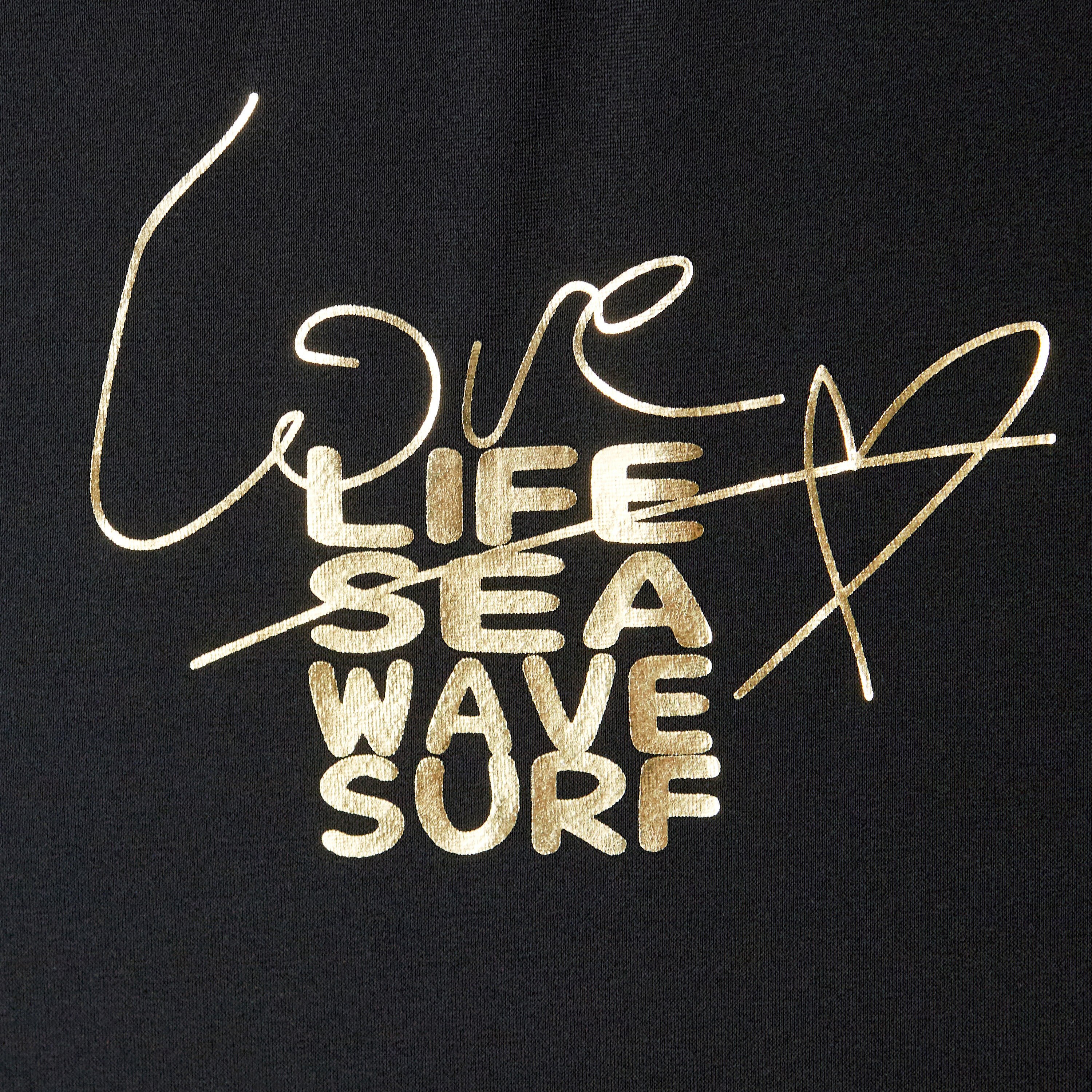 Maillot 1 pièce surf fille, Hiloe Signature noir 8/9
