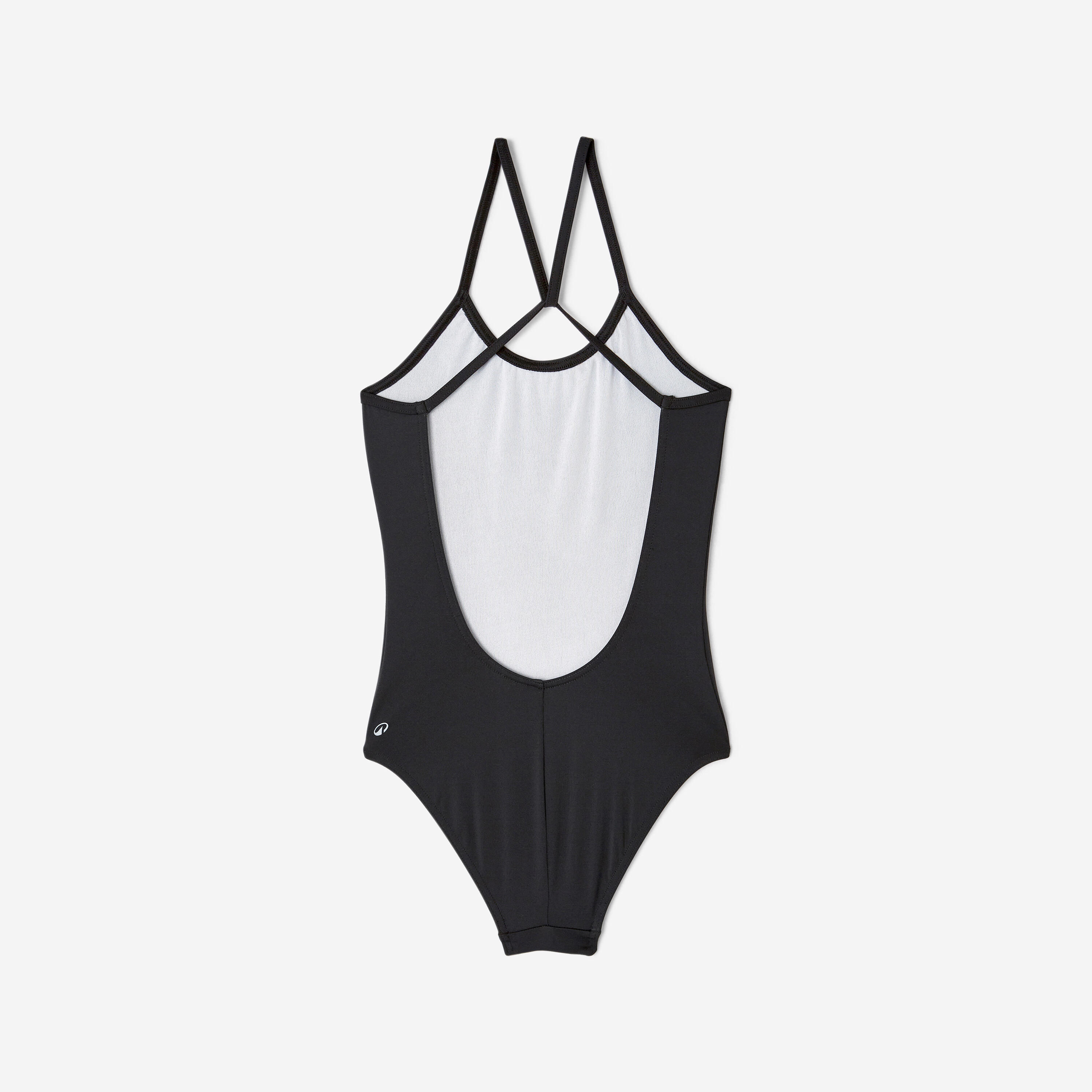Maillot 1 pièce surf fille, Hiloe Signature noir 7/9