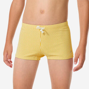 Bañador Niño Bóxer Natación Fiti Amarillo Rayas Texturizado