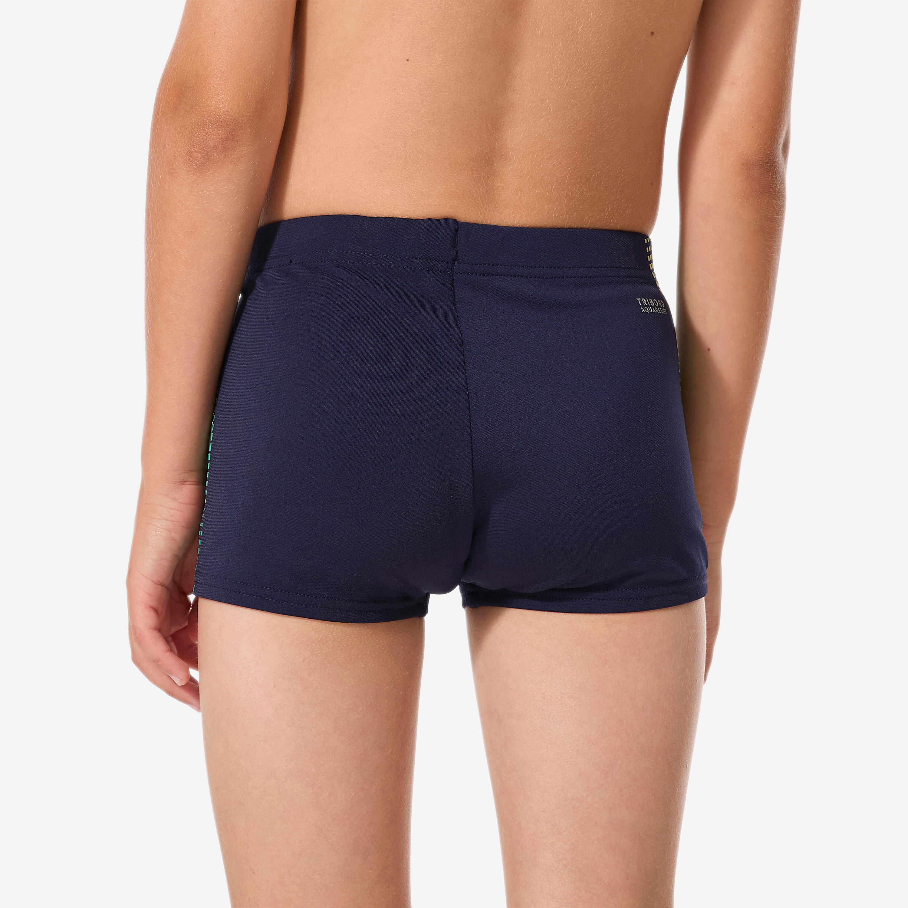 Bañador Niño Adolescente Bóxer Natación Fiti Azul Amarillo 4/11