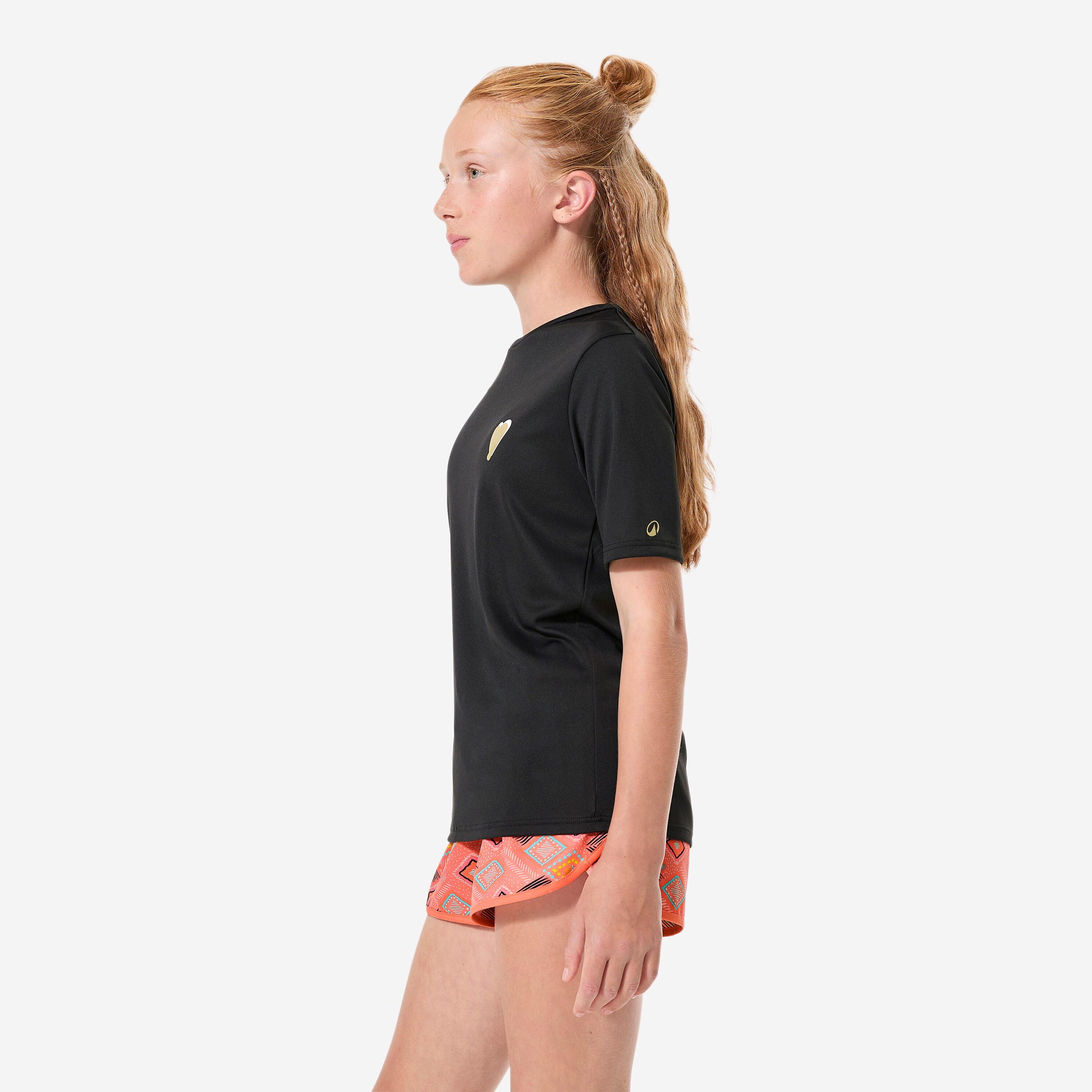 Wasser-T-Shirt Kurzarm Surfen Kinder - 100 Love schwarz 6/10