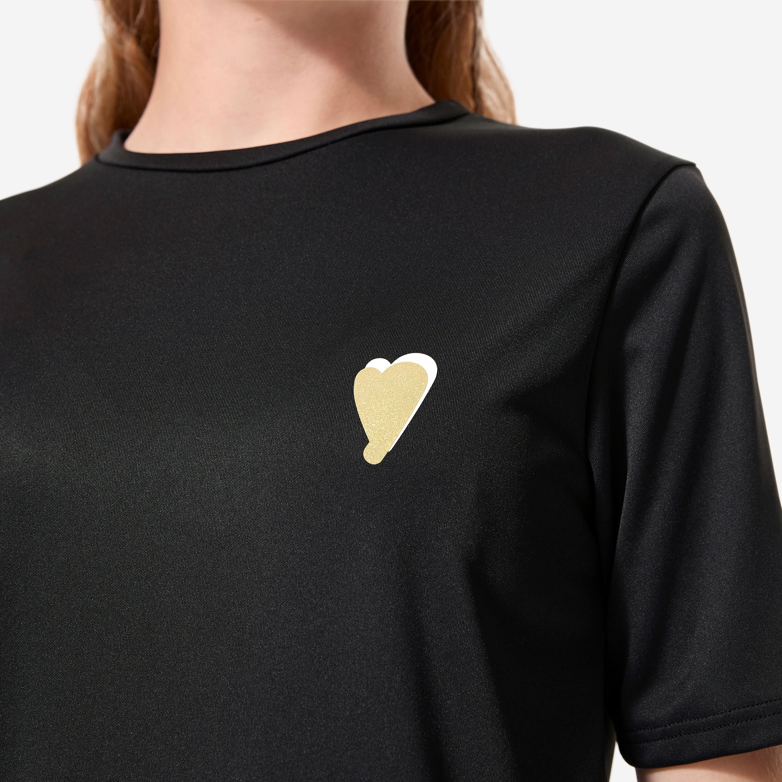 Wasser-T-Shirt Kurzarm Surfen Kinder - 100 Love schwarz 7/10