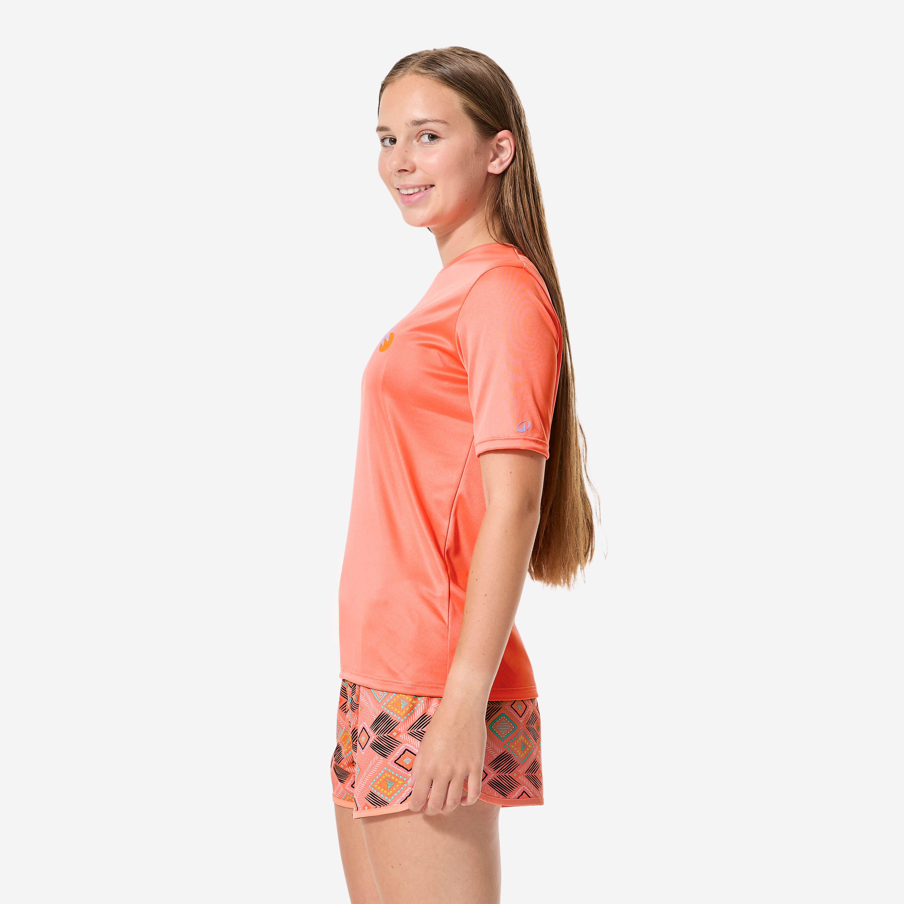 Camiseta protección solar UPF50+ manga corta Niños Coral 4/9
