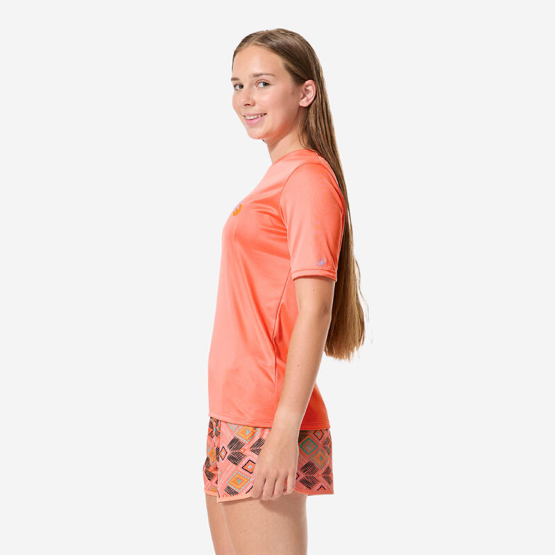 Tricou anti UV 100 UPF50+, UV>95% Palms Corai Copii