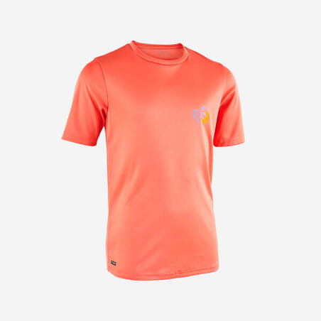 Футболка дитяча 100 для серфінгу з УФ-захистом коралова