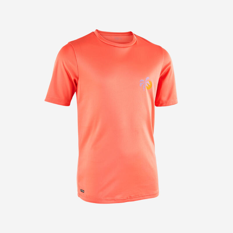 Tricou anti UV 100 UPF50+, UV>95% Palms Corai Copii