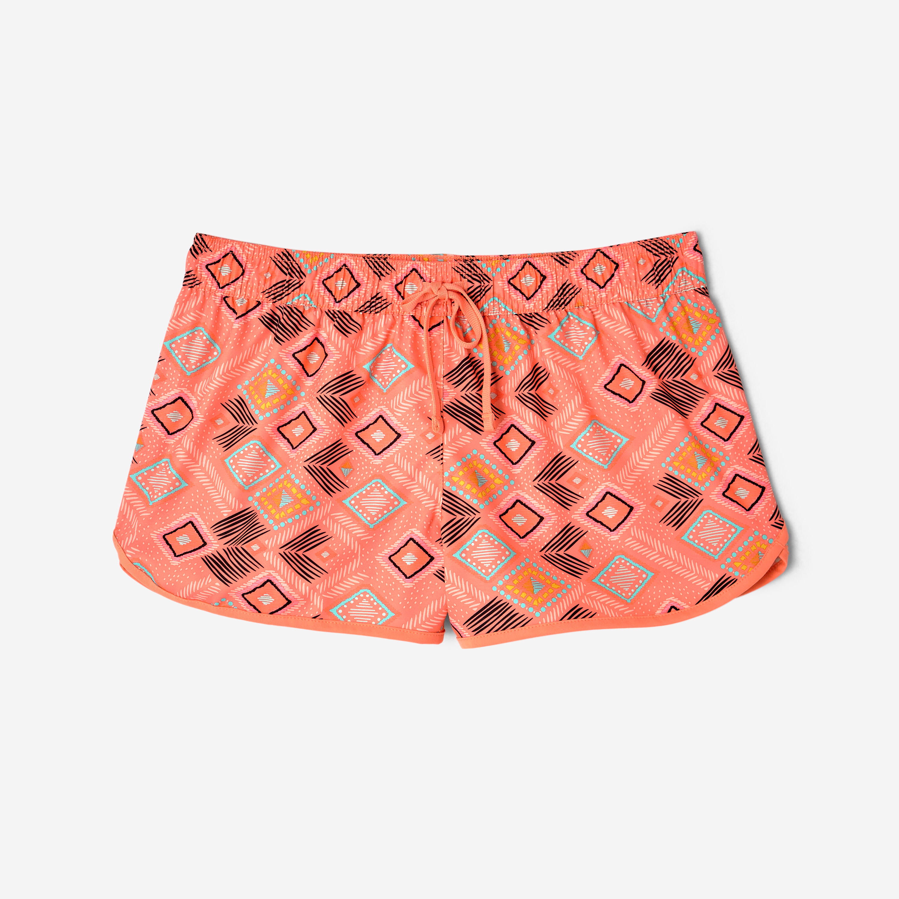 Pantaloncino mare surf ragazza KATY SAFI rosa 7/8