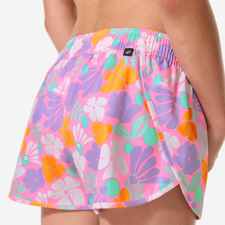 Шорти 100 Caro для серфінгу для дівчат рожеві з квітковим принтом