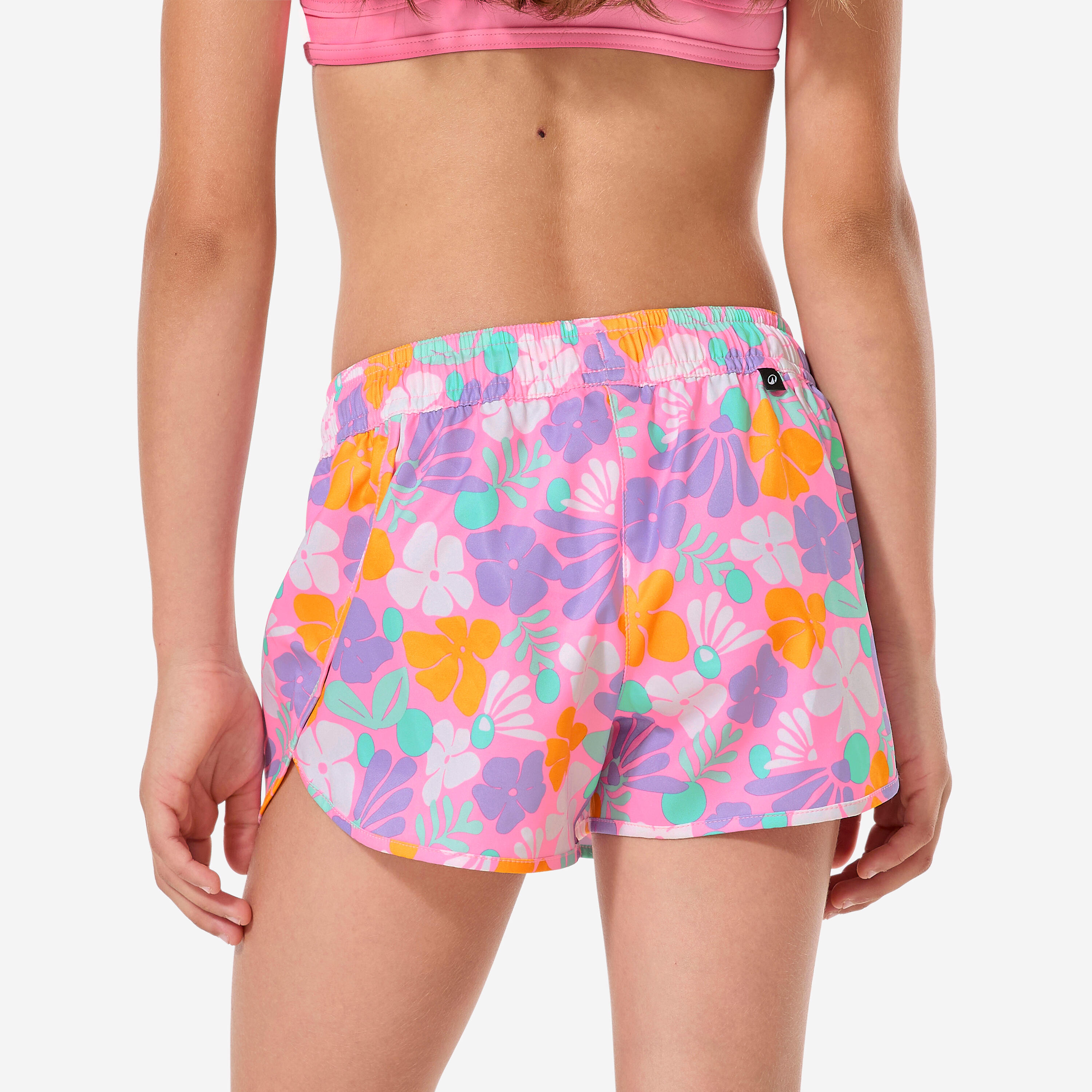 Costume pantaloncino bambina 100 CARO rosa 3/8
