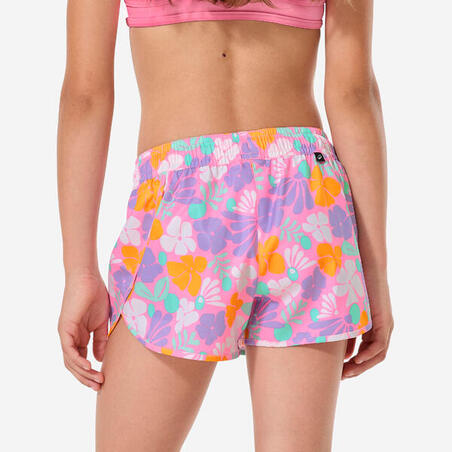 Шорти 100 Caro для серфінгу для дівчат рожеві з квітковим принтом