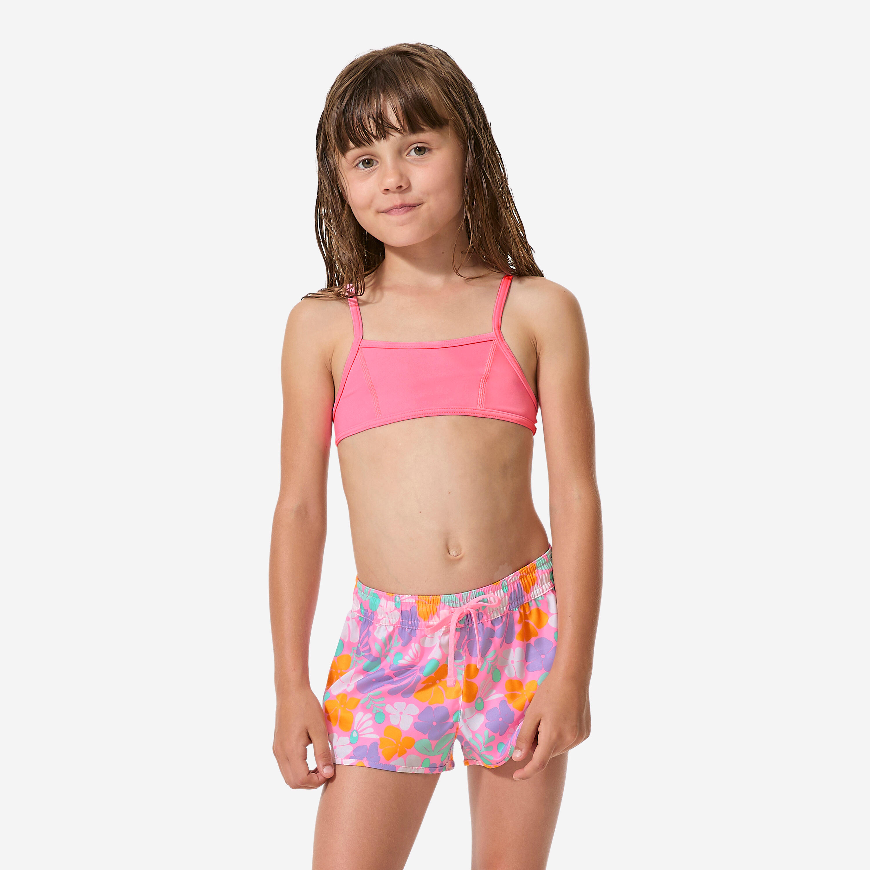 Costume pantaloncino bambina 100 CARO rosa 2/8