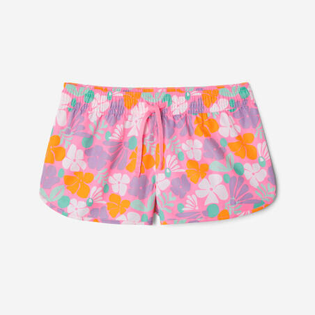 Шорти 100 Caro для серфінгу для дівчат рожеві з квітковим принтом