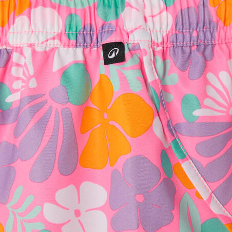 Шорти 100 Caro для серфінгу для дівчат рожеві з квітковим принтом