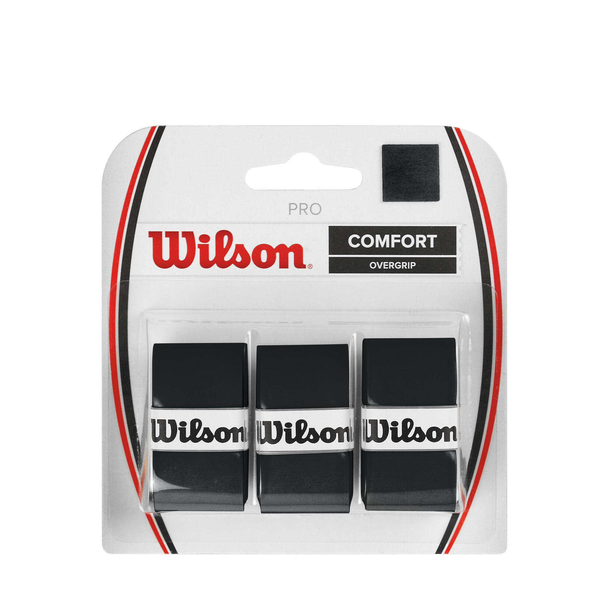 Wilson Tennis Racquet Pro Overgrip (3 Pack) - Black