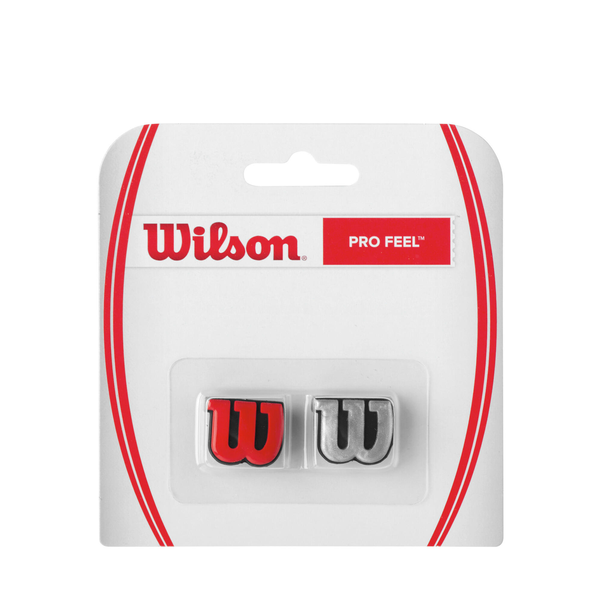 Wilson Pro Feel Tennis Vibration Dampeners - Silver & Red