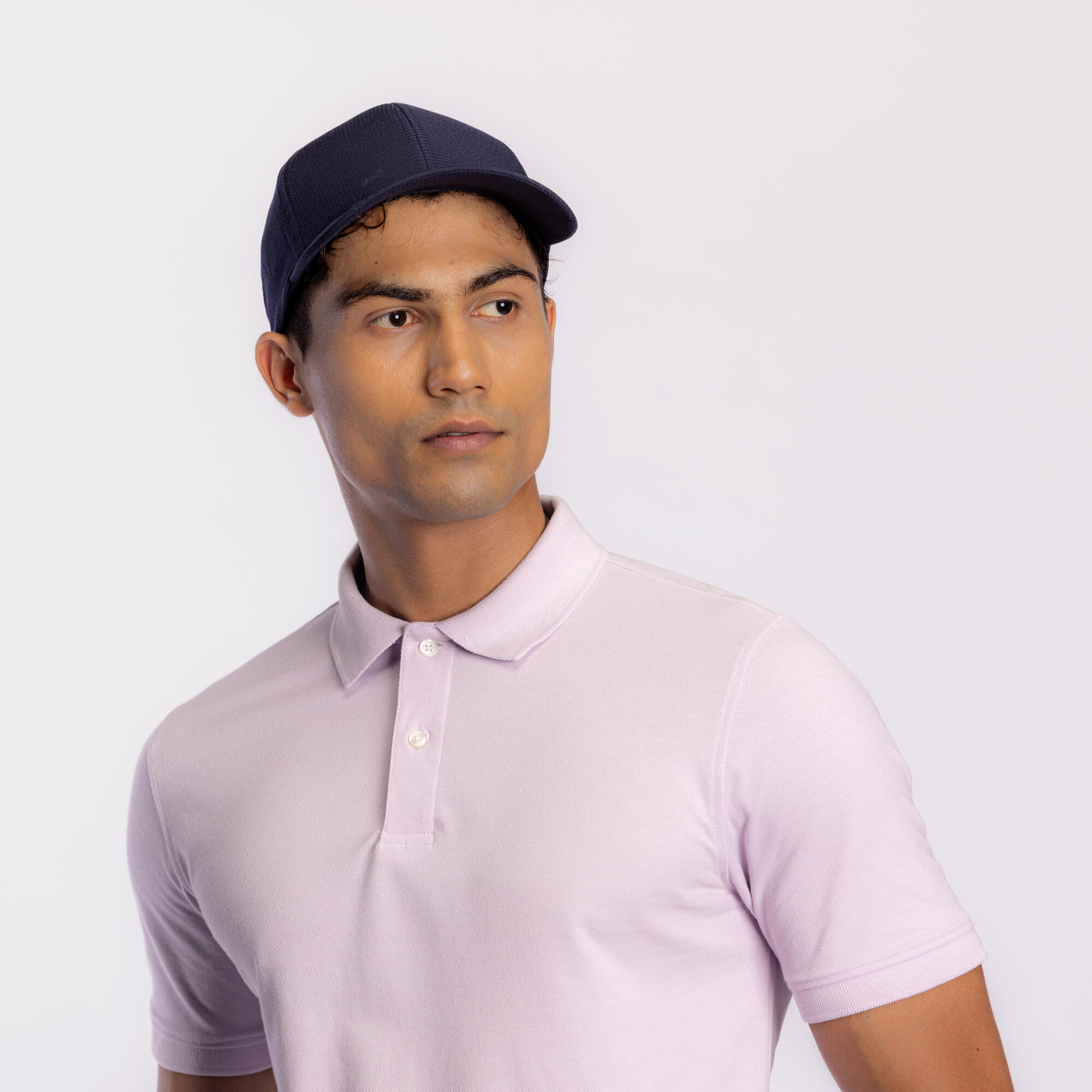 Men’s golf cotton and polyester short-sleeved polo shirt - MW500 lilac