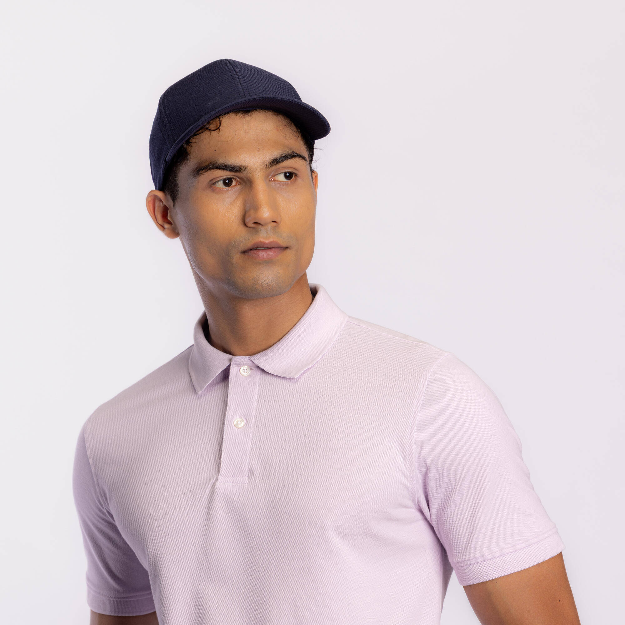 Men’s golf cotton and polyester short-sleeved polo shirt - MW500 lilac -  4