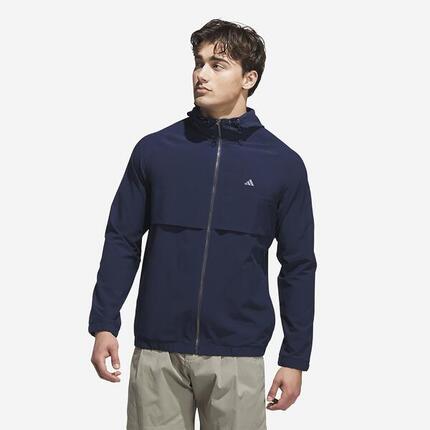 Veste de golf coupe-vent homme, Adidas bleu marine