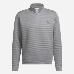 Sudadera de golf repelente al agua 1/4 cremallera hombre, adidas Ultimate365 DWR gris