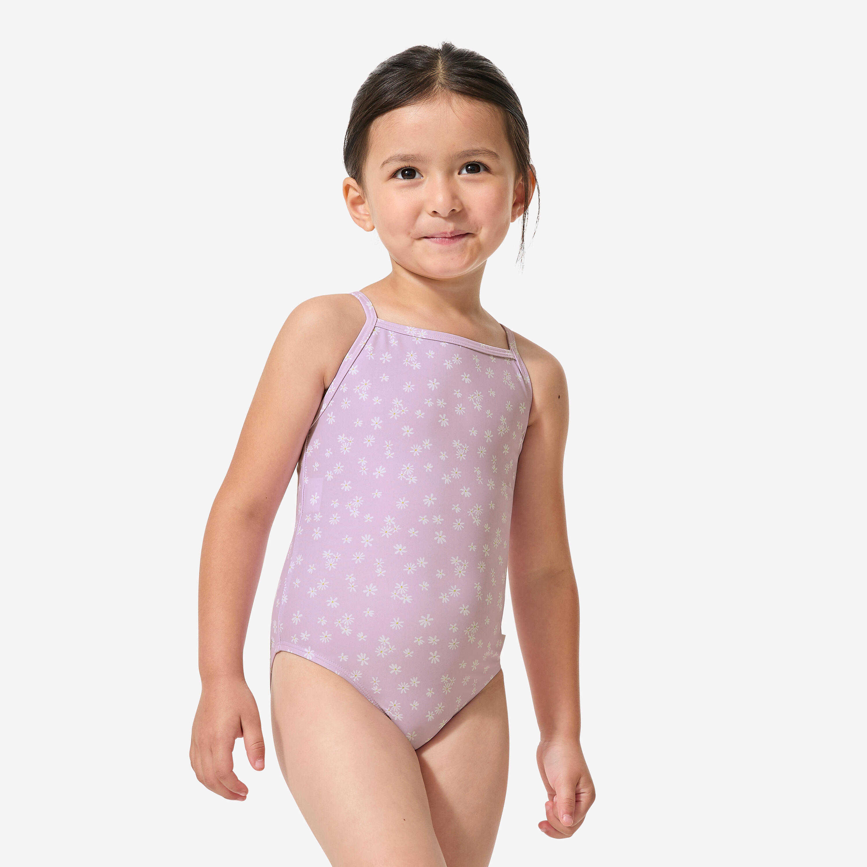 DECATHLON Dievčenské jednodielne mini plavky Madina fialové 24 m (82-88 cm) · záber 3