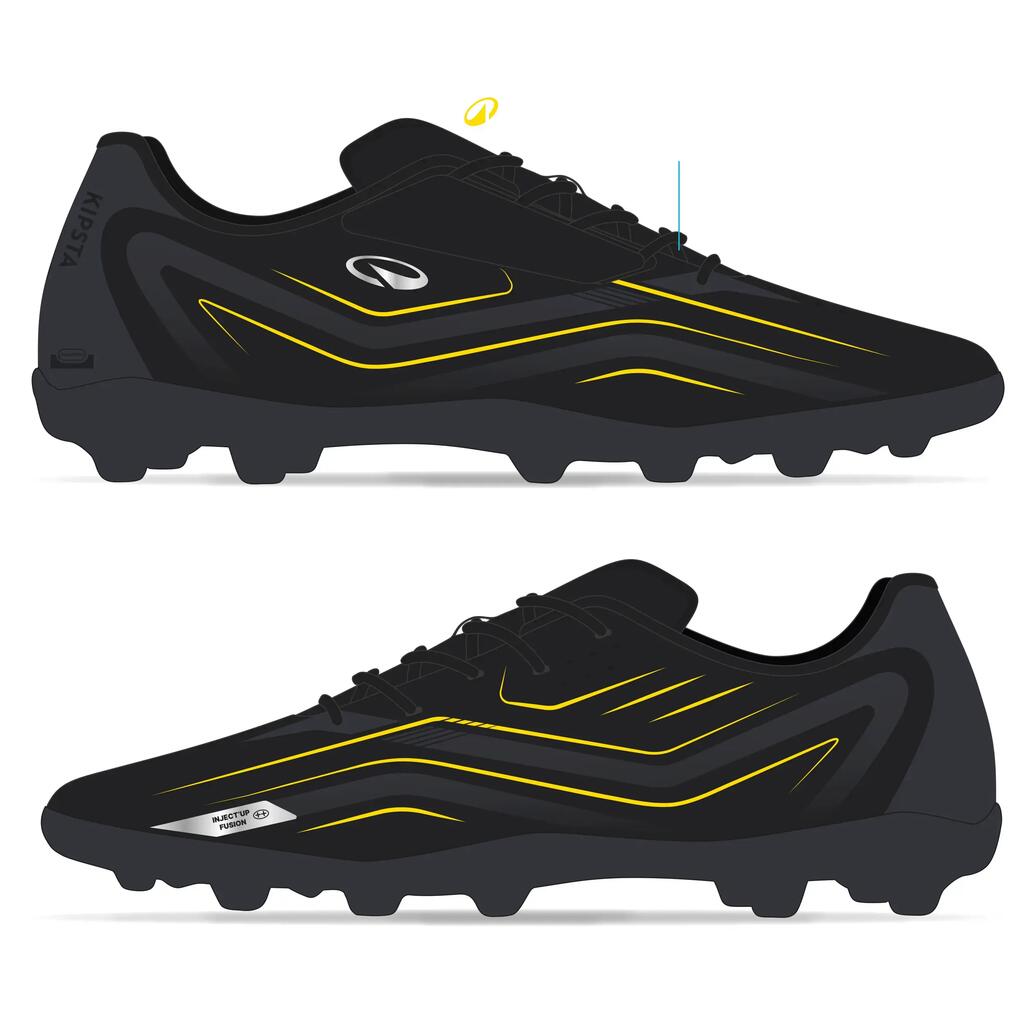 Kids’ rip-tab football boots 160 Easy MG black