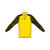 Sweat 1/2 Zip CLUB Wavy enfant Jaune académique et noir