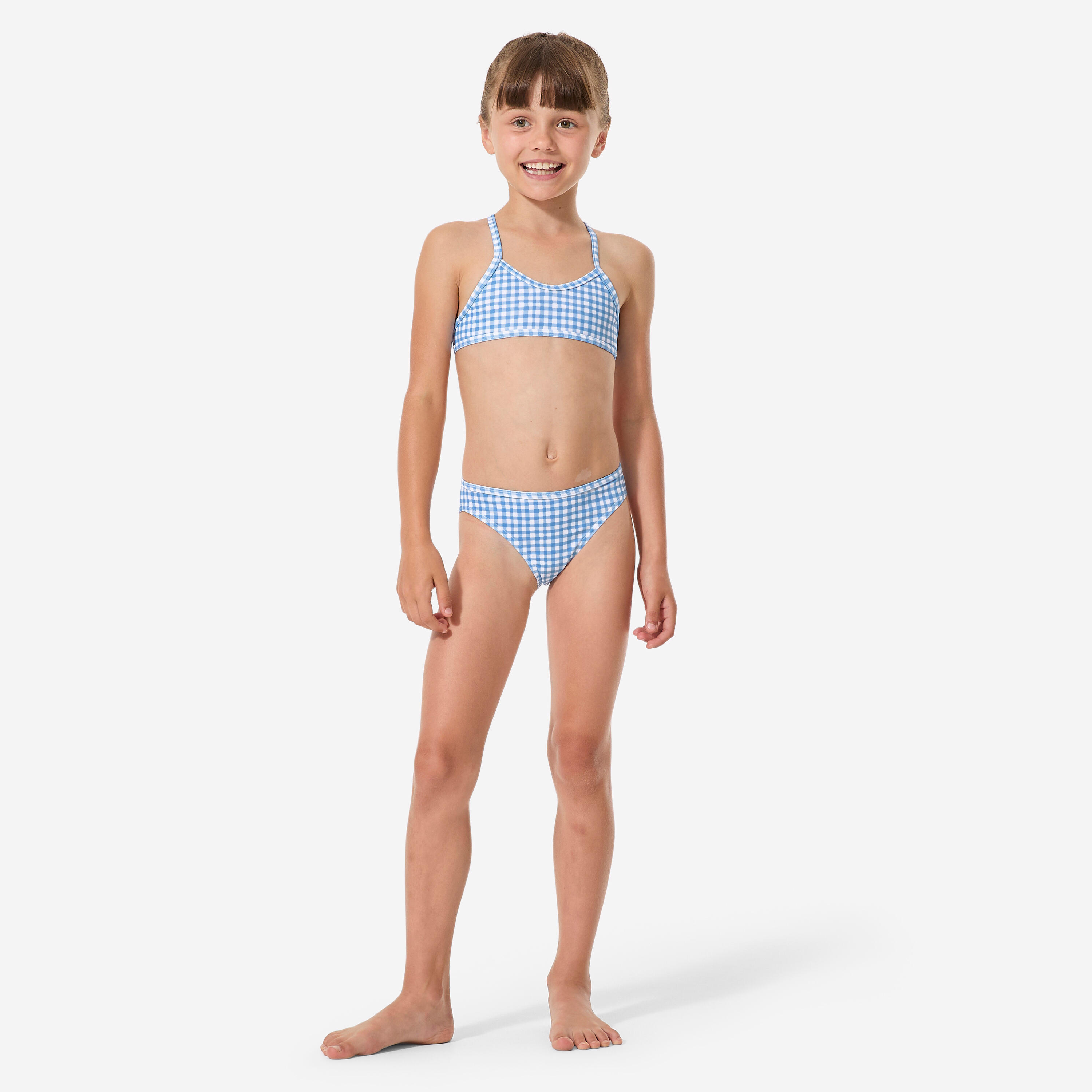 Girls’ Surfing 2-Piece Swimsuit with Crossed Straps, Boni - DECATHLON