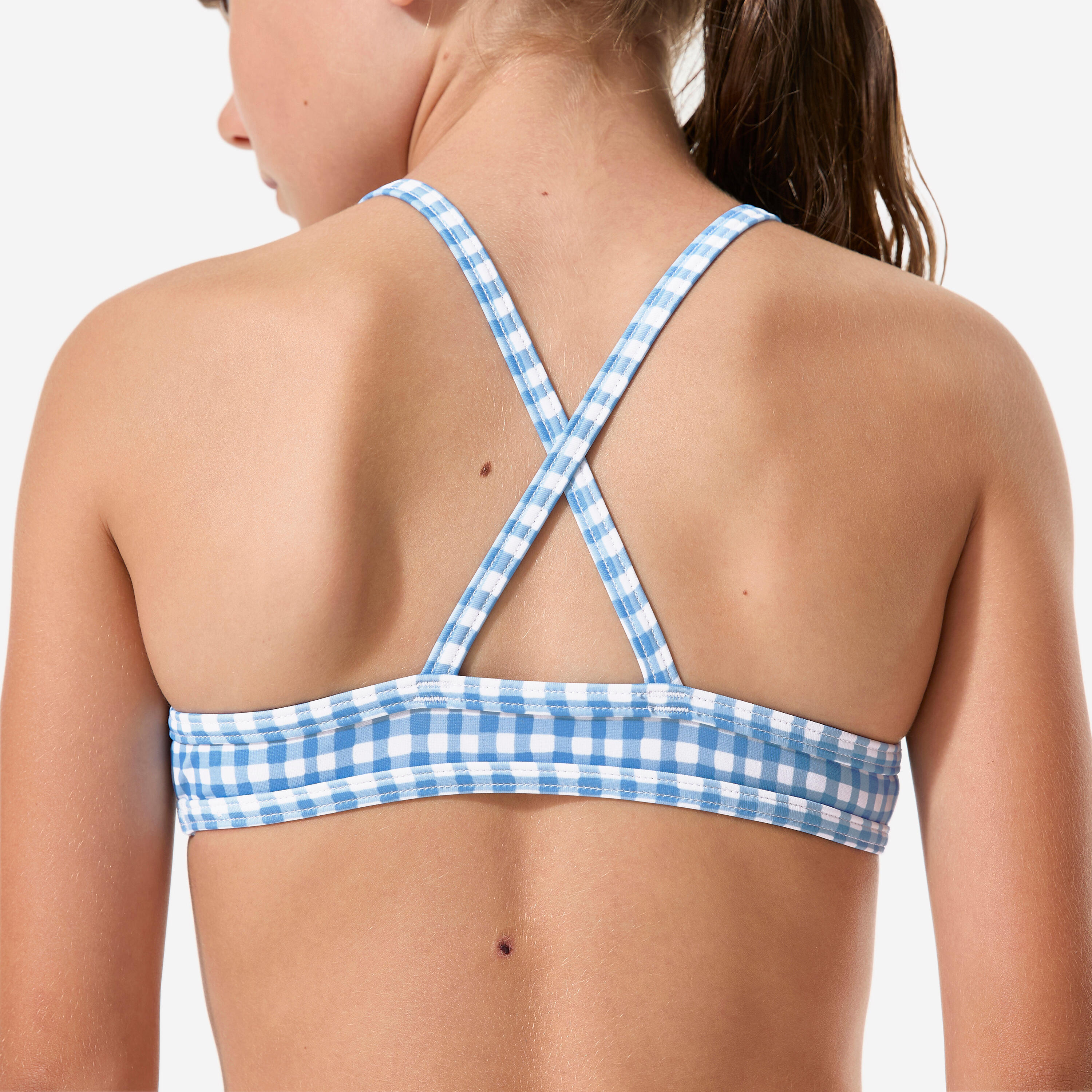 Girls’ Surfing 2-Piece Swimsuit with Crossed Straps, Boni - DECATHLON