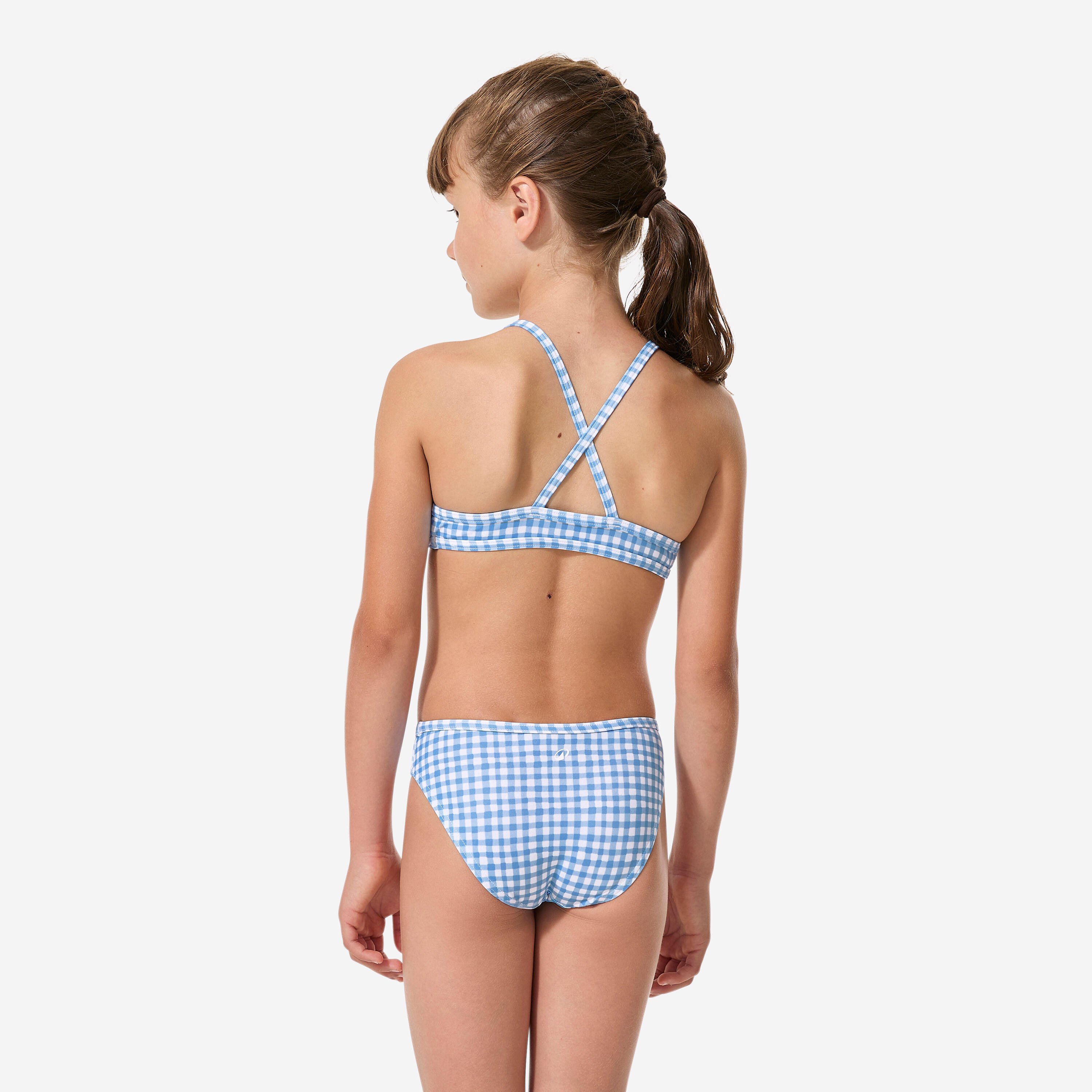 Girls’ Surfing 2-Piece Swimsuit with Crossed Straps, Boni - DECATHLON