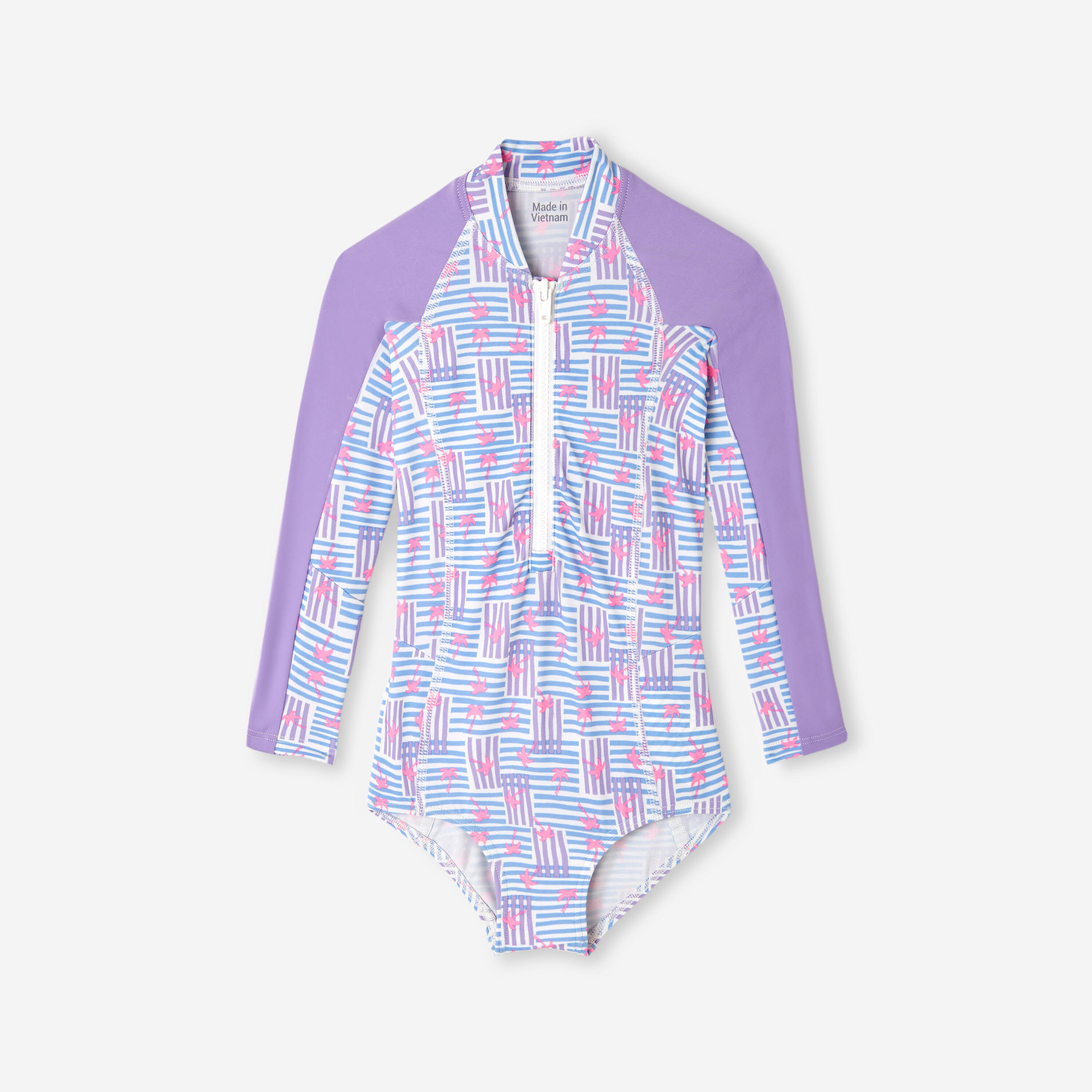 Costume intero surf ragazza LOULOU lilla 7/8