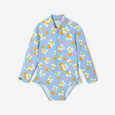 Badpak izia pop meisjes uv-bescherming lange mouwen blauw