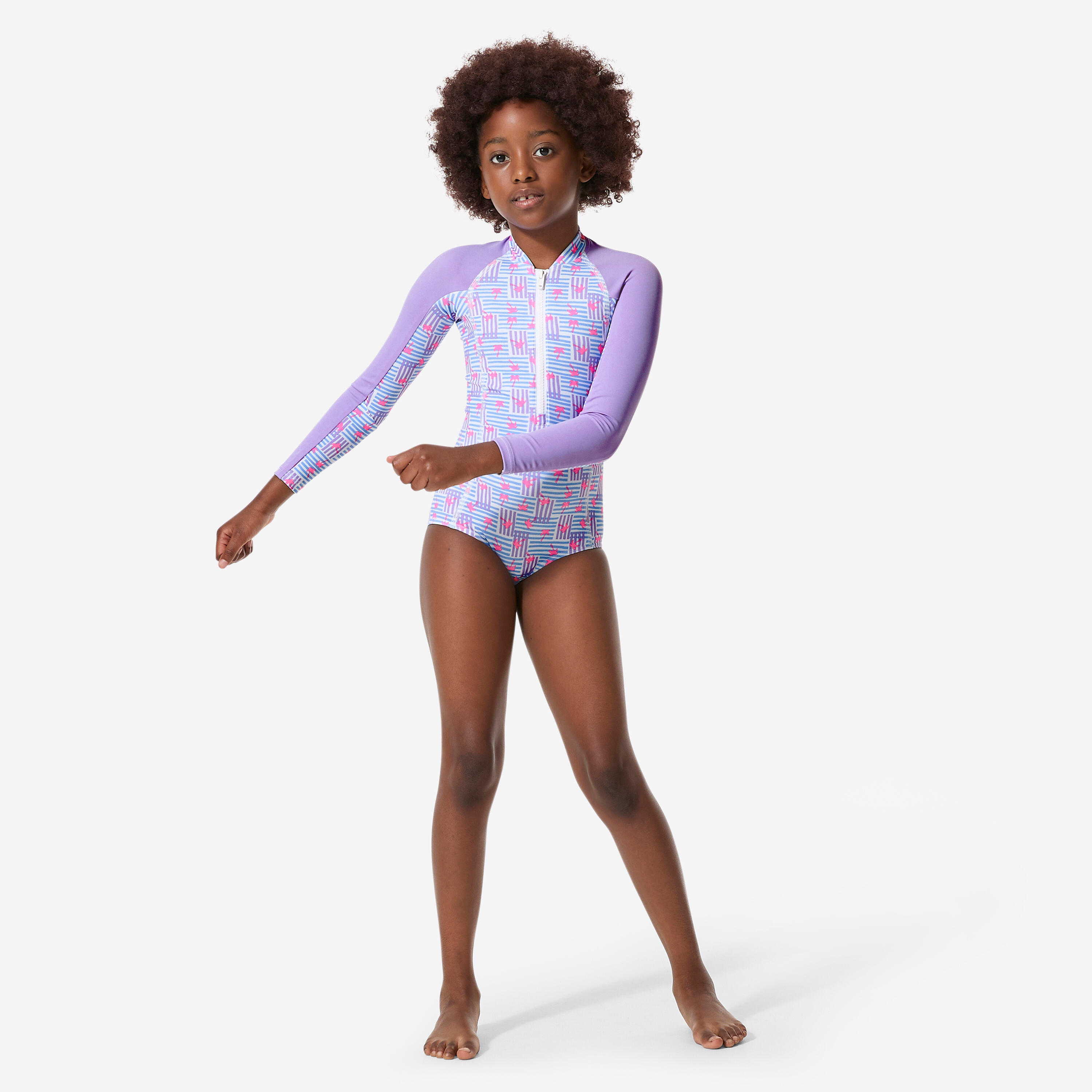Costume intero surf ragazza LOULOU lilla 2/8