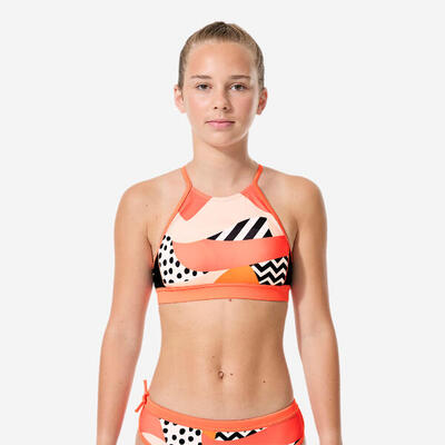 Bikinitop 900 baha holy crop top meisjes surfen oranje