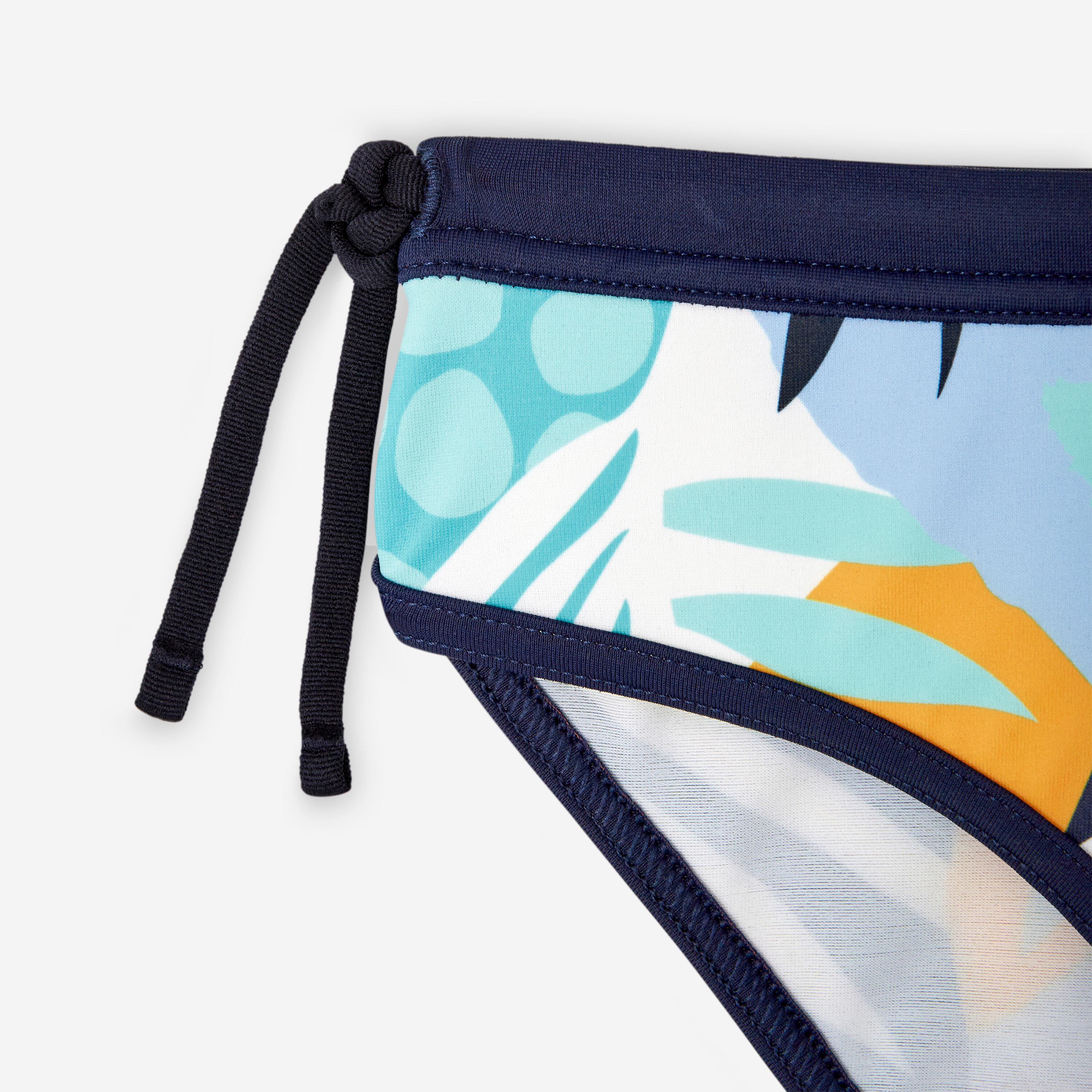 Costume slip surf ragazza 900 MAS PALMY azzurro 7/8