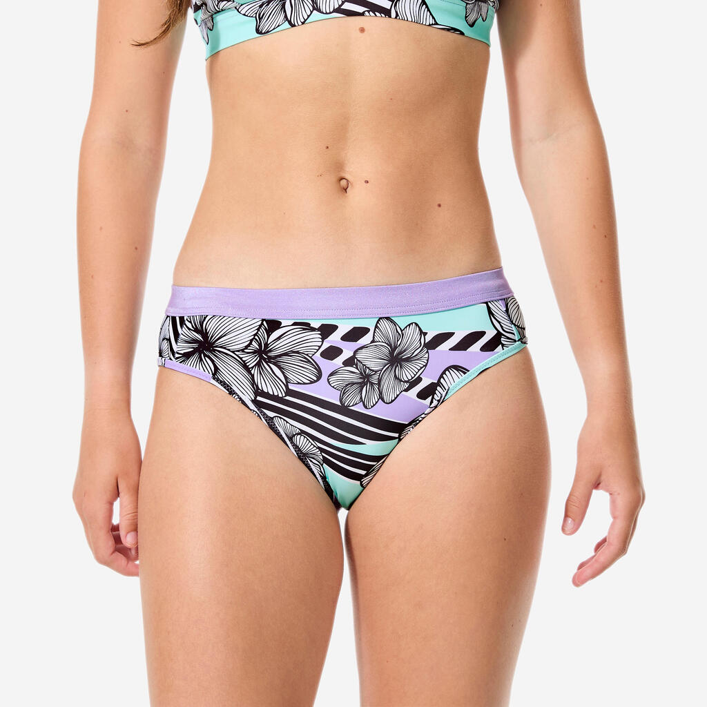 Girls’ surfing swimsuit bottoms - 900 Buddy vaya mauve