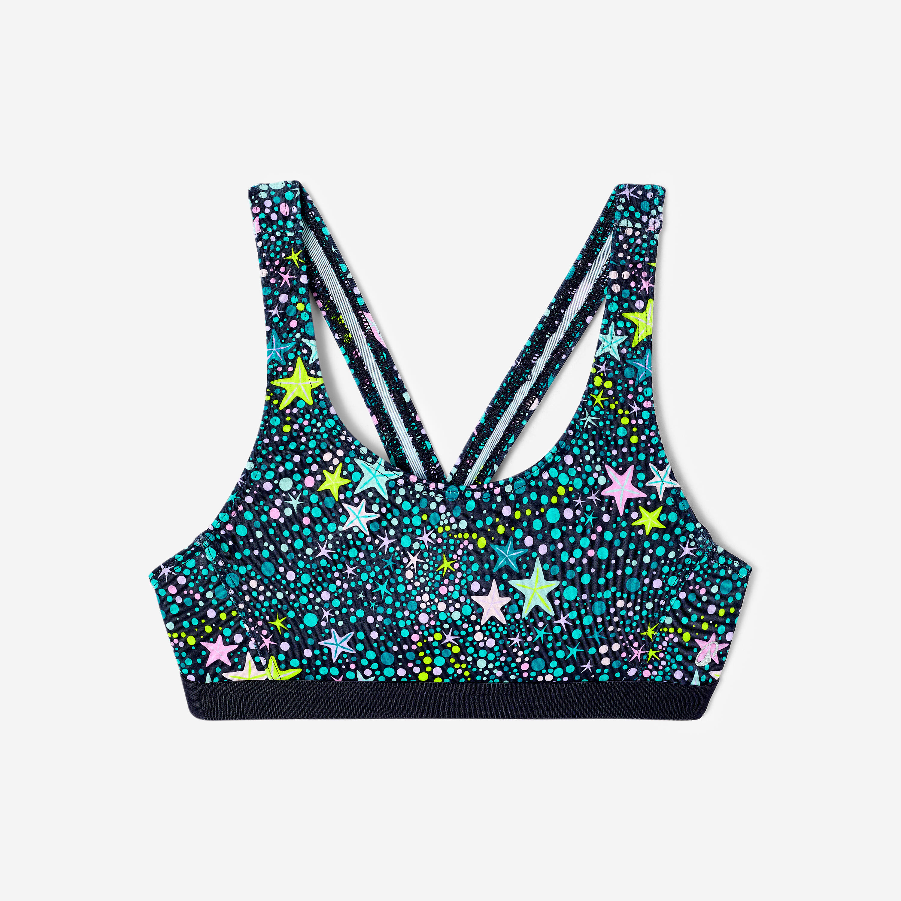 Haut de maillot de bain 2 pièces natation Fille enfant, Vega magic jaune 8/12