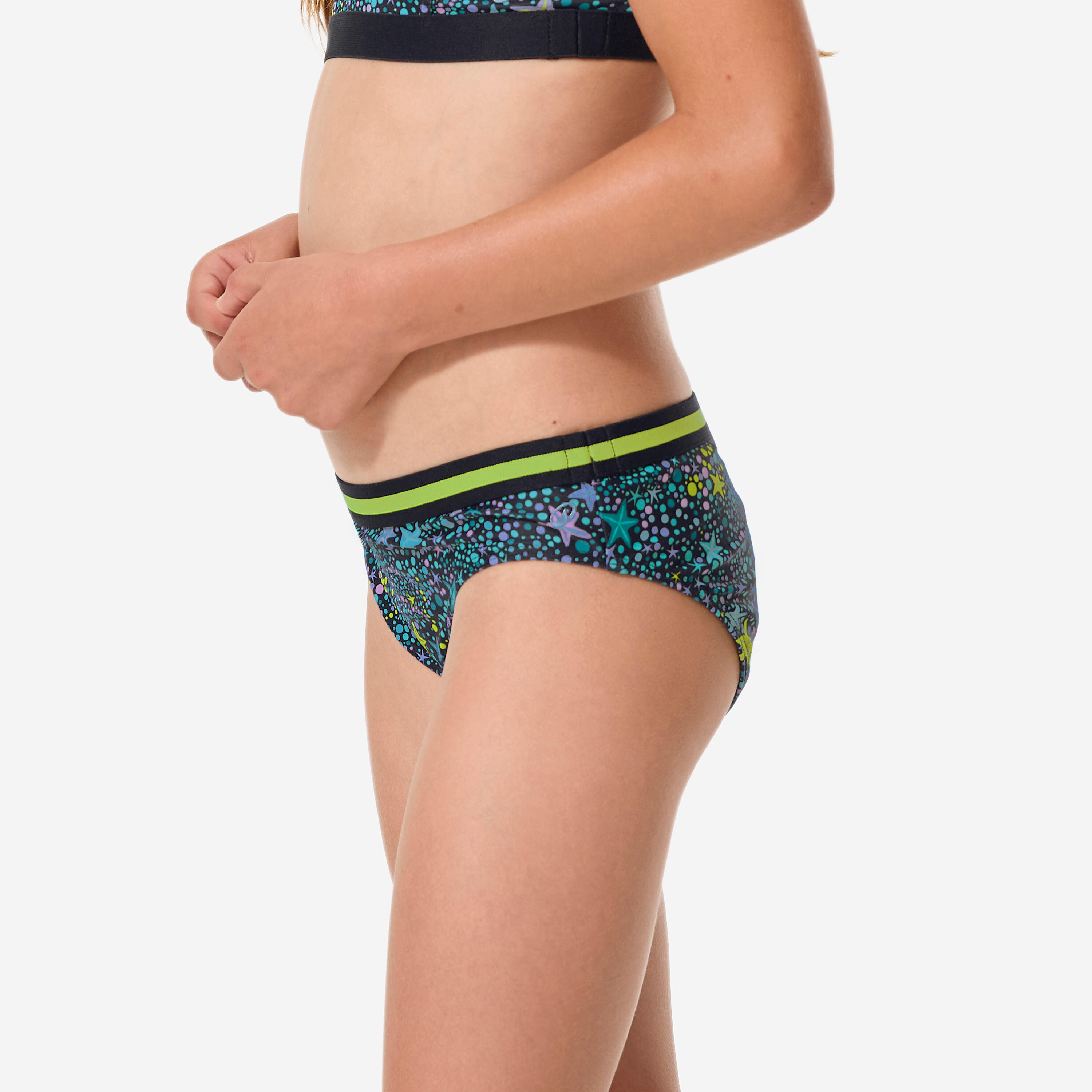 Bas de maillot de bain natation Fille enfant, Vega magic jaune 5/9