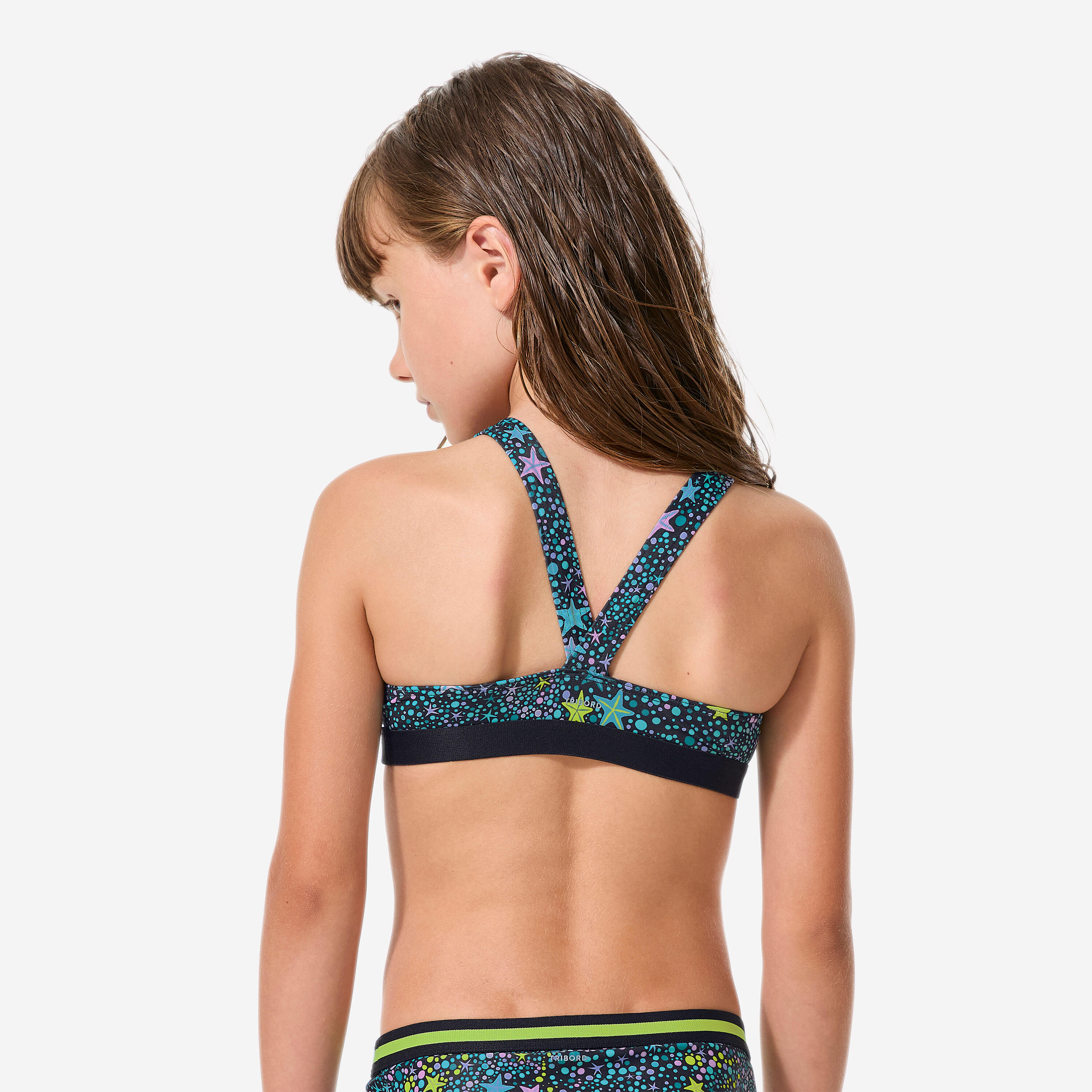 Haut de maillot de bain 2 pièces natation Fille enfant, Vega magic jaune 4/12