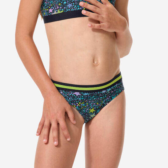 Bas de maillot de bain natation Fille enfant, Vega magic jaune